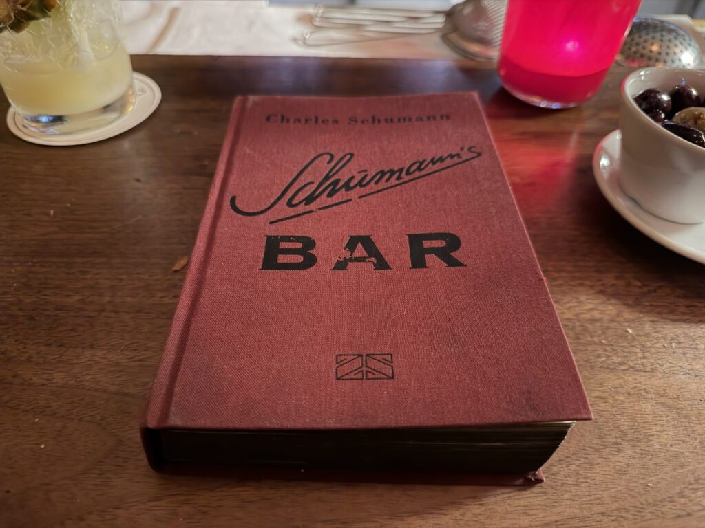 Schumann's Barのドリンクメニュー