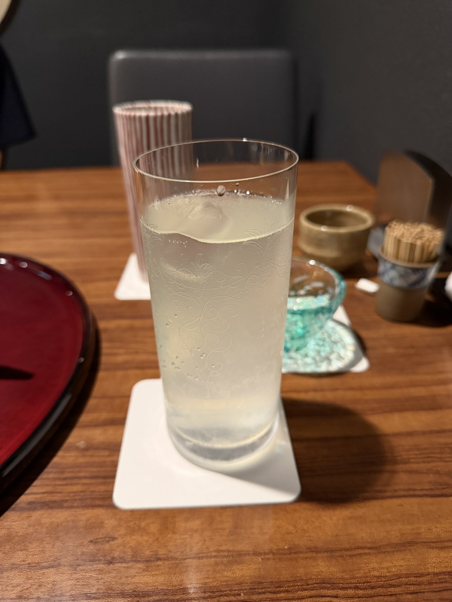 銀座の日本料理店で飲んだROKUのレモンサワー